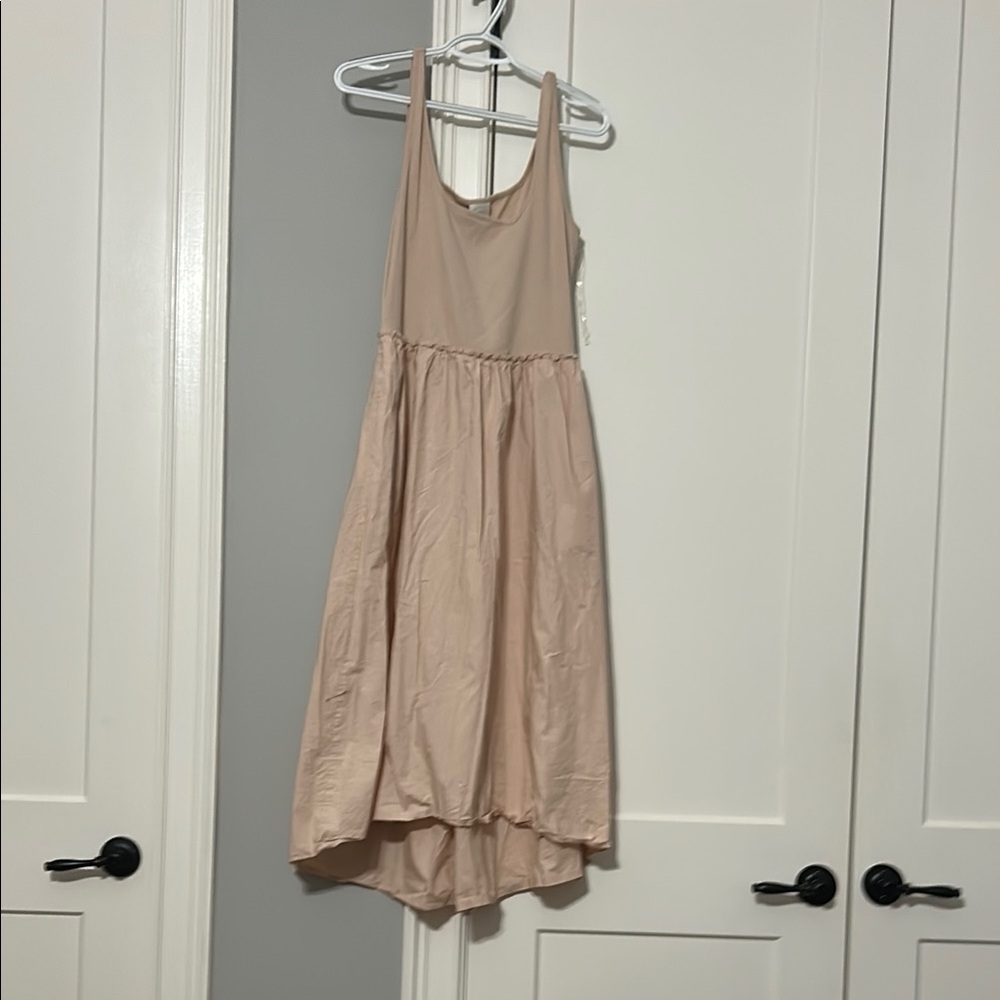 A New Day Tan Asymmetrical High-Low Sundress